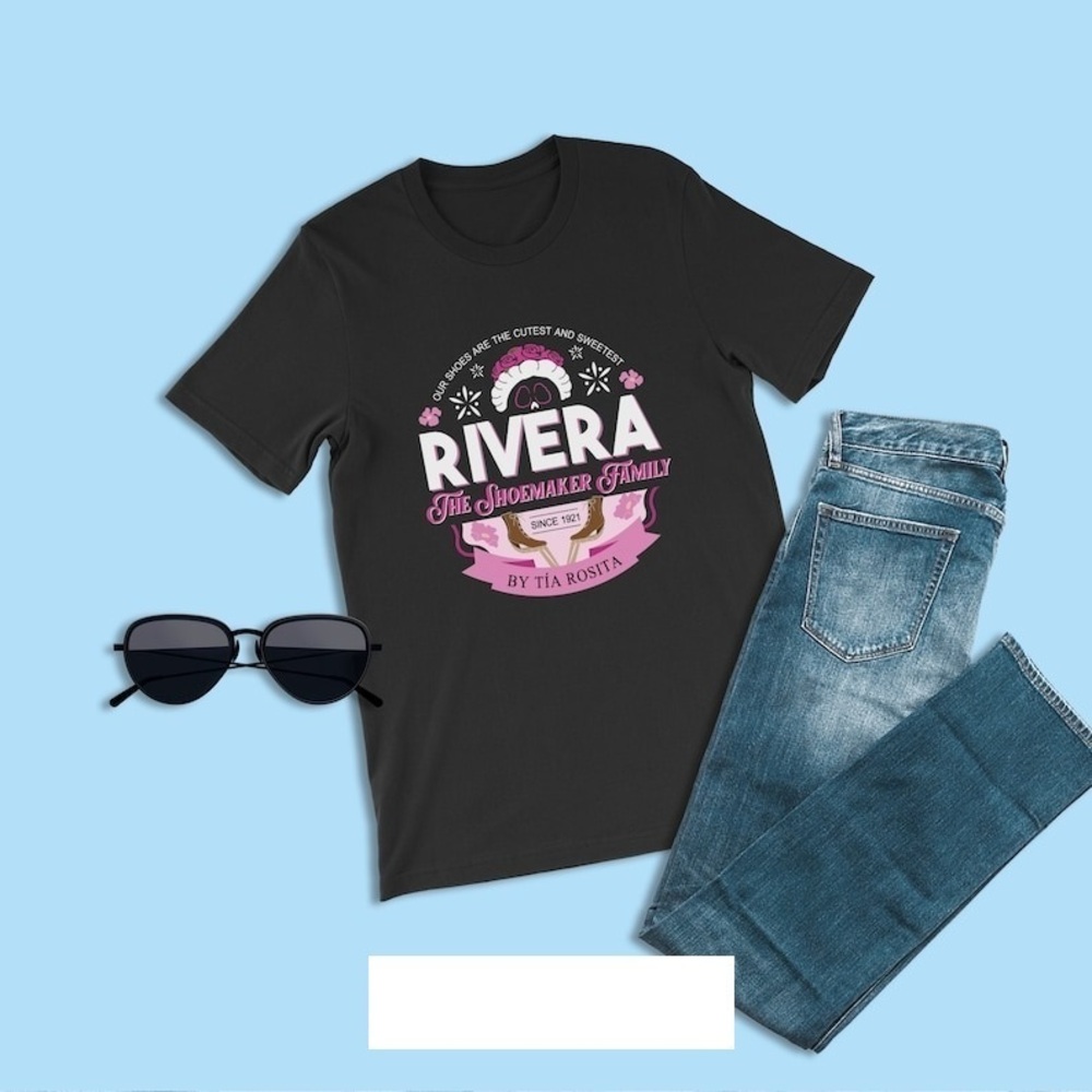 Pixar Coco Shirts Rivera The Shoemaker Family Tia Rosita Black Shirt